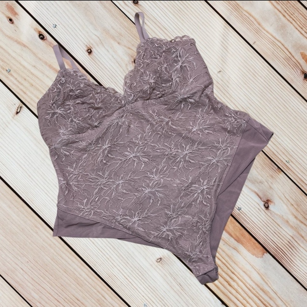 NWOT Yitty x Fabletics 2X mink shade lace bodysuit - Picture 2 of 10